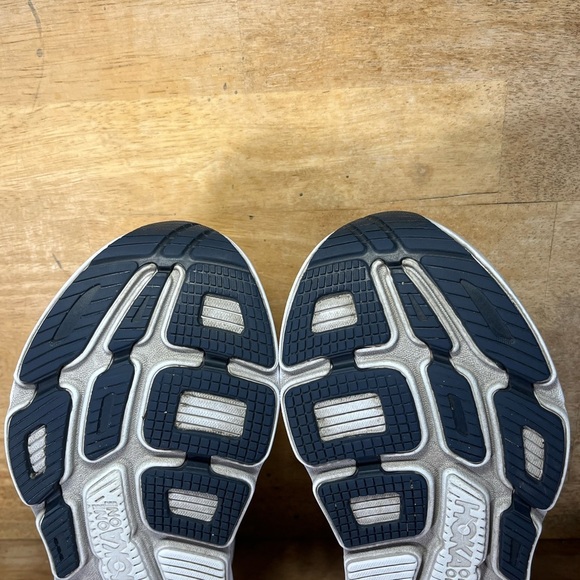 Hoka One One Bondi 7 CUSHIONED Womens Size 7 Running Shoes Sneakers Gray Blue - Picture 10 of 12